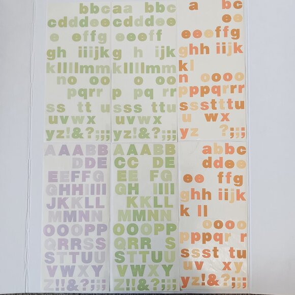 Lot of Mrs. Grossman's Multicolor Vellum Upper/Lower Case Sticker Letters 57 pcs - Picture 9 of 12